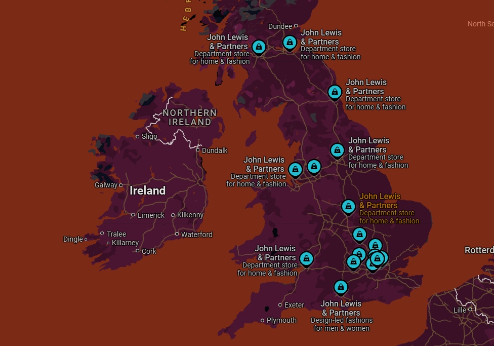 John Lewis Outlets All Across Uk